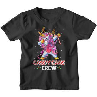 Candy Cane Crew Unicorn Squad Funny Christmas Girls Kids V2 Youth T-shirt - Thegiftio UK