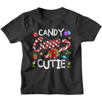 Candy Cane Cutie Christmas Boys Girl Kids Xmas Family Pajama Youth T-shirt - Thegiftio UK