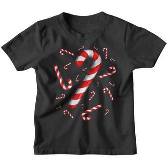 Candy Cane Merry And Bright Red And White Candy Costume Youth T-shirt - Thegiftio UK