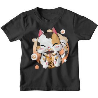 Cat Boba Tea Bubble Tea Anime Kawaii Neko Gift Girls Women Youth T-shirt - Thegiftio UK