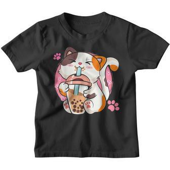 Cat Boba Tea Bubble Tea Anime Kawaii Neko Gifts Girls Ns V9 Youth T-shirt - Thegiftio UK