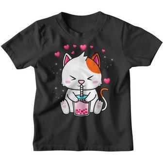 Cat Boba Tea Bubble Tea Japanese Girl N Kawaii Anime Gift Youth T-shirt - Thegiftio UK