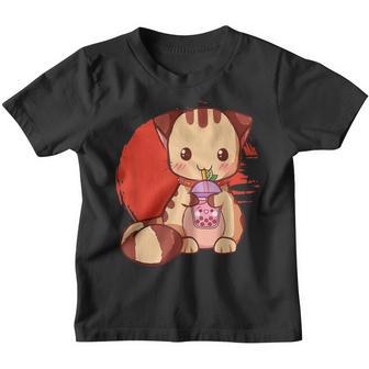 Cat Boba Tea Bubble Tea Kawaii Anime Gift Kids Girls Ns Youth T-shirt - Thegiftio UK