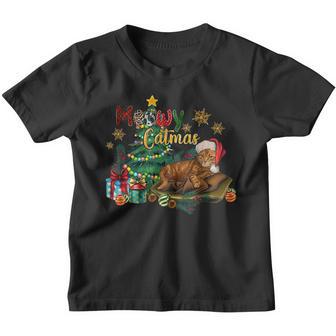 Cat Christmas Merry Catmas Funny Xmas Cats Lover Boys Girls Youth T-shirt - Thegiftio UK