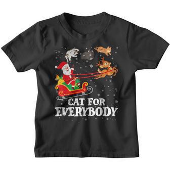 Cats For Everybody Santa Funny Christmas Pjs Xmas Women Men Youth T-shirt - Thegiftio UK