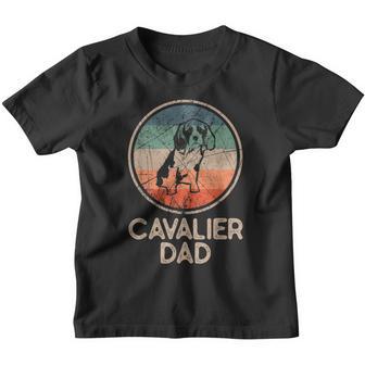 Cavallier Dog - Vintage Cavalier Dad Youth T-shirt - Thegiftio UK