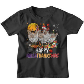 Chicken Halloween Happy Hallothanksmas Autumn Thanksgiving V3 Youth T-shirt - Thegiftio UK