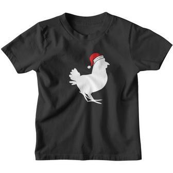 Chicken In Santa Hat Christmas Pajama Youth T-shirt - Thegiftio UK