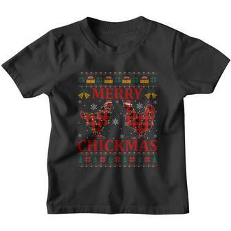 Chicken Lover Merry Chickmas Ugly Chicken Christmas Pajama Gift Youth T-shirt - Monsterry UK