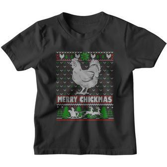 Chicken Rooster Merry Chickmas Ugly Christmas Gift Youth T-shirt - Monsterry CA