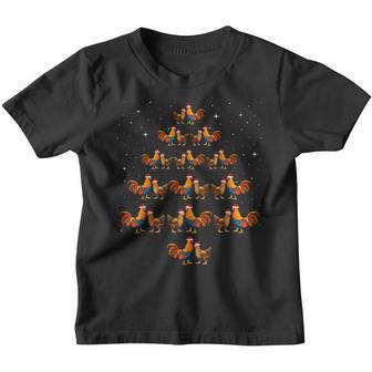 Chickens Christmas Tree Kids Men Women X Mas Decor Chicken Youth T-shirt - Thegiftio UK