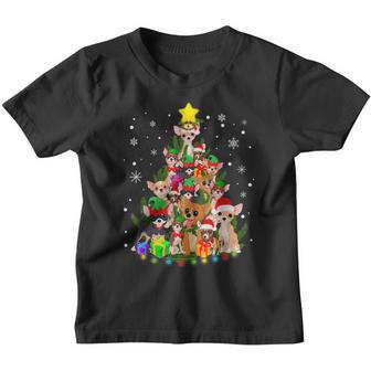 Chihuahua Christmas Tree Funny Santa Elf For Boys Kids Girls Youth T-shirt - Thegiftio UK