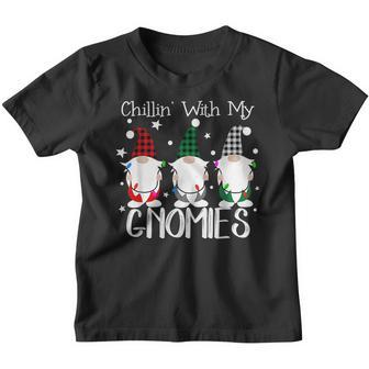 Chillin With My Gnomies Christmas Pamajas Family Funny Xmas Youth T-shirt - Thegiftio UK
