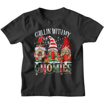 Chillin With My Gnomies Funny Gnome Friend Christmas Gifts Youth T-shirt - Thegiftio UK