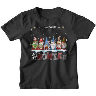 Chillin With My Gnomies Santa Gnome Christmas Pajama Youth T-shirt - Thegiftio UK