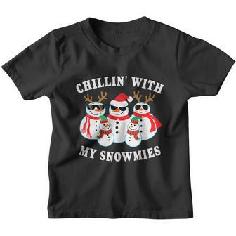 Chillin With My Snowmies Funny Christmas Tshirt Youth T-shirt - Monsterry UK