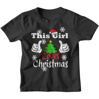 Chrismas - This Girl Loves Her Christmas - Funny Christmas Youth T-shirt - Thegiftio UK