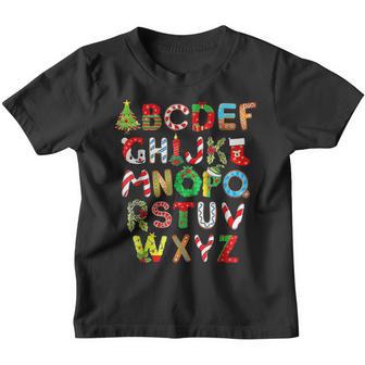 Christmas Alphabet Abc Kindergarten Teachers Funny Kids Youth T-shirt - Thegiftio UK