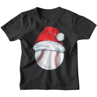 Christmas Baseball For Kids Men Ball Santa Pajama Youth T-shirt - Thegiftio UK