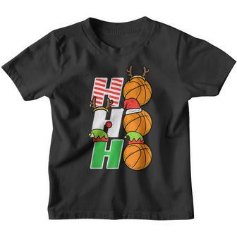 Christmas Basketball Ho Ho Ho Xmas Sports Men Boys Kids Youth T-shirt - Thegiftio UK