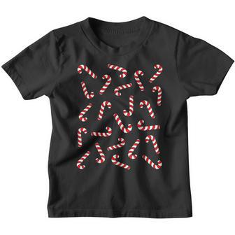 Christmas Candy Cane Kids Candy Canes Pajamas Family Youth T-shirt - Thegiftio UK
