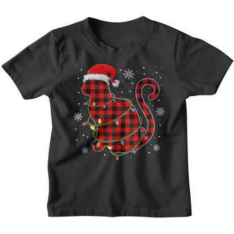 Christmas Cat For Men Christmas Cat Plaid Pajama V3 Youth T-shirt - Thegiftio UK