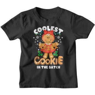 Christmas Coolest Cookie In The Batch Gingerbread Funny Xmas V3 Youth T-shirt - Thegiftio UK