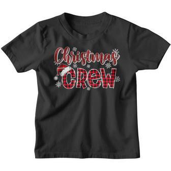 Christmas Crew Red Plaid Cute Xmas Kids Youth T-shirt - Thegiftio UK