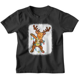 Christmas Dabbing Reindeer Kids Girls Boys Xmas Deer Youth T-shirt - Thegiftio UK