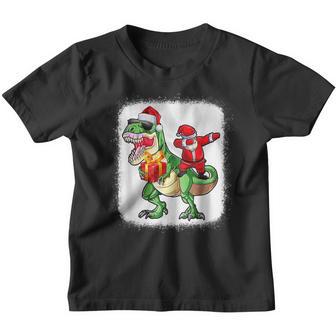 Christmas Dabbing Santa Claus Riding Dinosaur V3 Youth T-shirt - Thegiftio UK