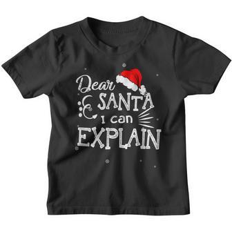 Christmas Dear Santa I Can Explain Funny Family Pajamas Xmas Youth T-shirt - Thegiftio UK