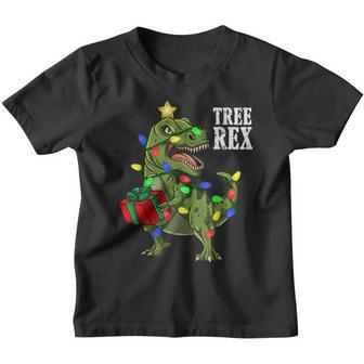 Christmas Dinosaur Tree Rex Boys Girls Kids Xmas Gift Youth T-shirt - Thegiftio UK