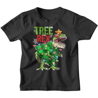 Christmas Dinosaur Tree Rex Pajamas Men Boys Kids Xmas V5 Youth T-shirt - Thegiftio UK