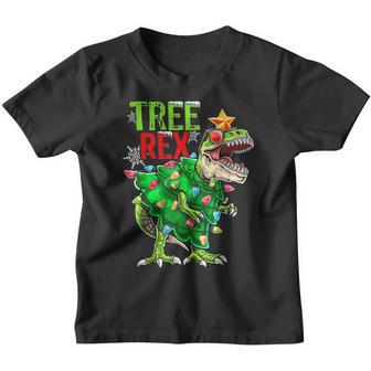 Christmas Dinosaur Tree Rex Pajamas Men Boys Kids Xmas V6 Youth T-shirt - Thegiftio UK