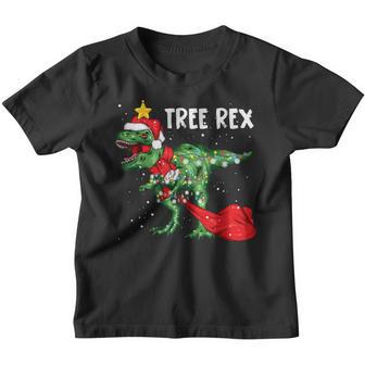 Christmas Dinosaur Tree Rex Pajamas Men Boys Xmas Lights V20 Youth T-shirt - Thegiftio UK