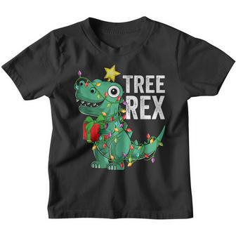 Christmas Dinosaur Tree Rex Pajamas Toddler Boys Xmas Youth T-shirt - Thegiftio UK