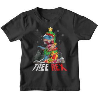 Christmas Dinosaur Tree Rex Xmas Elf Pajamas Boys Kids Men Youth T-shirt - Thegiftio UK