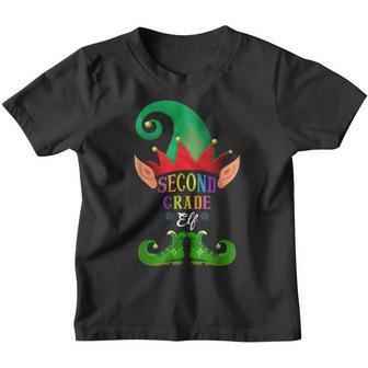 Christmas Elf Second Grade Elf 2Nd Grade Teacher Student Youth T-shirt - Thegiftio UK