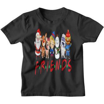 Christmas Friends Santa Rudolph Snowman Family Xmas Kids V3 Youth T-shirt - Thegiftio UK