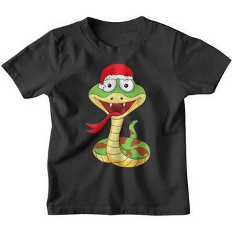 Christmas Funny Snake Santa Hat Xmas Pajama For Boys Kids Youth T-shirt - Thegiftio UK