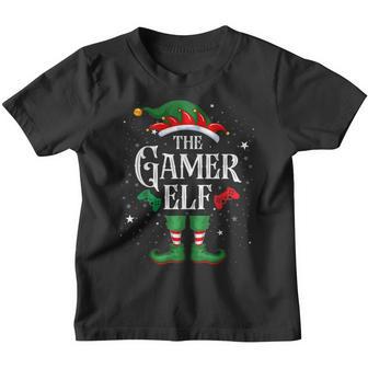Christmas Gamer Elf Matching Family Group The Gamer Elf V3 Youth T-shirt - Thegiftio UK