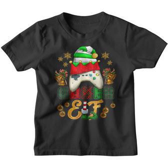 Christmas Gaming Kids Gamer Video Game Gamer Elf Youth T-shirt - Thegiftio UK