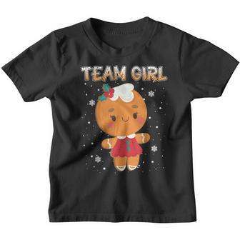 Christmas Gingerbread Team Girl Gender Reveal Women Youth T-shirt - Thegiftio UK