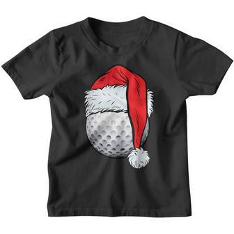 Christmas Golf Ball Santa Hat Xmas Golfing Boys Men Sports Youth T-shirt - Thegiftio UK
