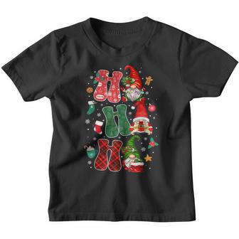 Christmas Ho Ho Ho Funny Gnome Lovers Christmas Pajama Xmas Youth T-shirt - Thegiftio UK