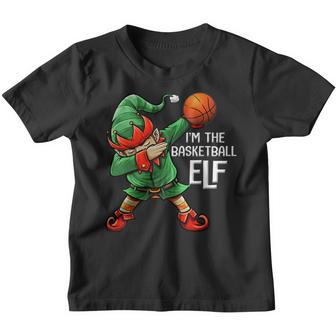 Christmas Im The Basketball Elf Family Matching Boys Kids Youth T-shirt - Thegiftio UK