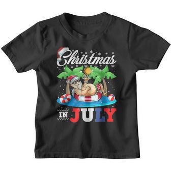 Christmas In July Santa Hat Sunglasses Summer Celebration Youth T-shirt - Thegiftio UK