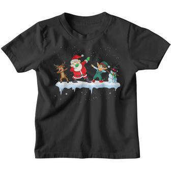 Christmas Kids Boys Dabbing Santa Elves Xmas V2 Youth T-shirt - Thegiftio UK