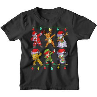 Christmas Kids Boys Men Dabbing Santa Elf Deer Friends Xmas V13 Youth T-shirt - Thegiftio UK