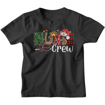 Christmas Nurse Crew Santa Hat Christmas Pajamas Xmas Youth T-shirt - Thegiftio UK